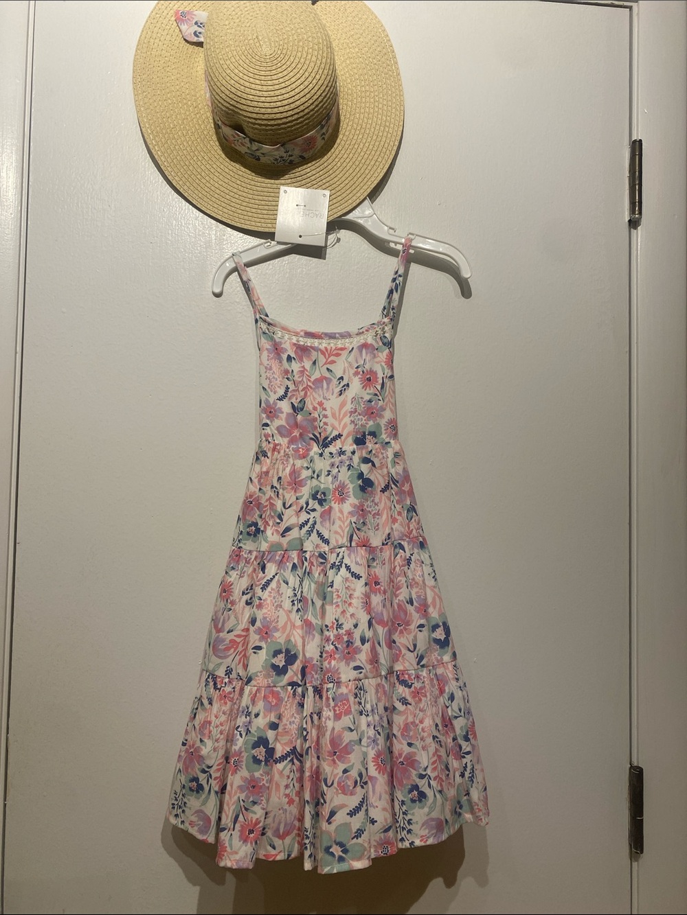 Rachel Zoe Girls Floral Sundress in Pink and Blue